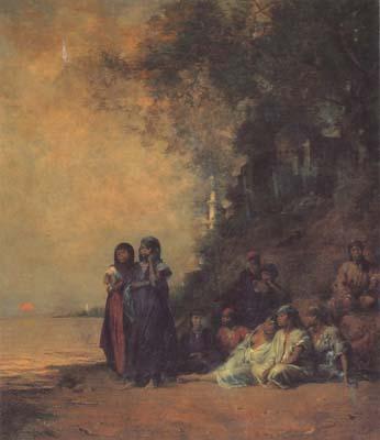  Eqyptian Women on the Edge of the Nile (san12)